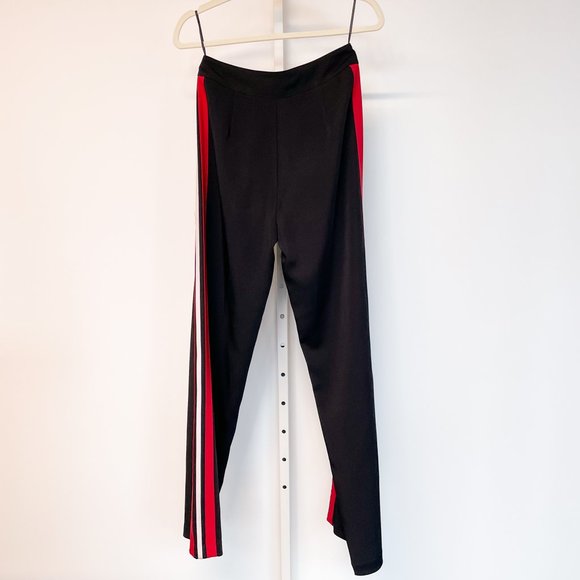 Black with Red Striped Honey Punch Track Pants - Picture 2 of 4